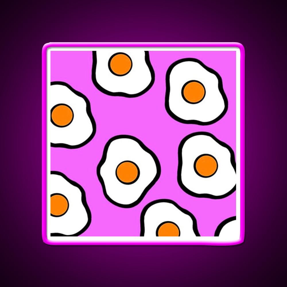 Pink Cooking Eggs Snack Food Led Neon Sign Rgb Color - Shineneon