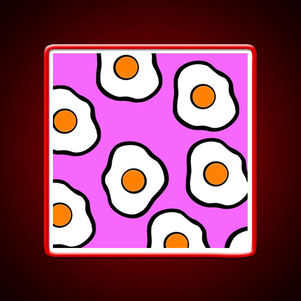 Pink Cooking Eggs Snack Food Led Neon Sign Rgb Color - Shineneon