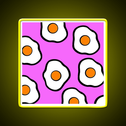 Pink Cooking Eggs Snack Food Led Neon Sign Rgb Color - Shineneon
