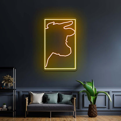 Pink Cow Looking There Artistic Neon Signs Wall Art Neon - Shineneon