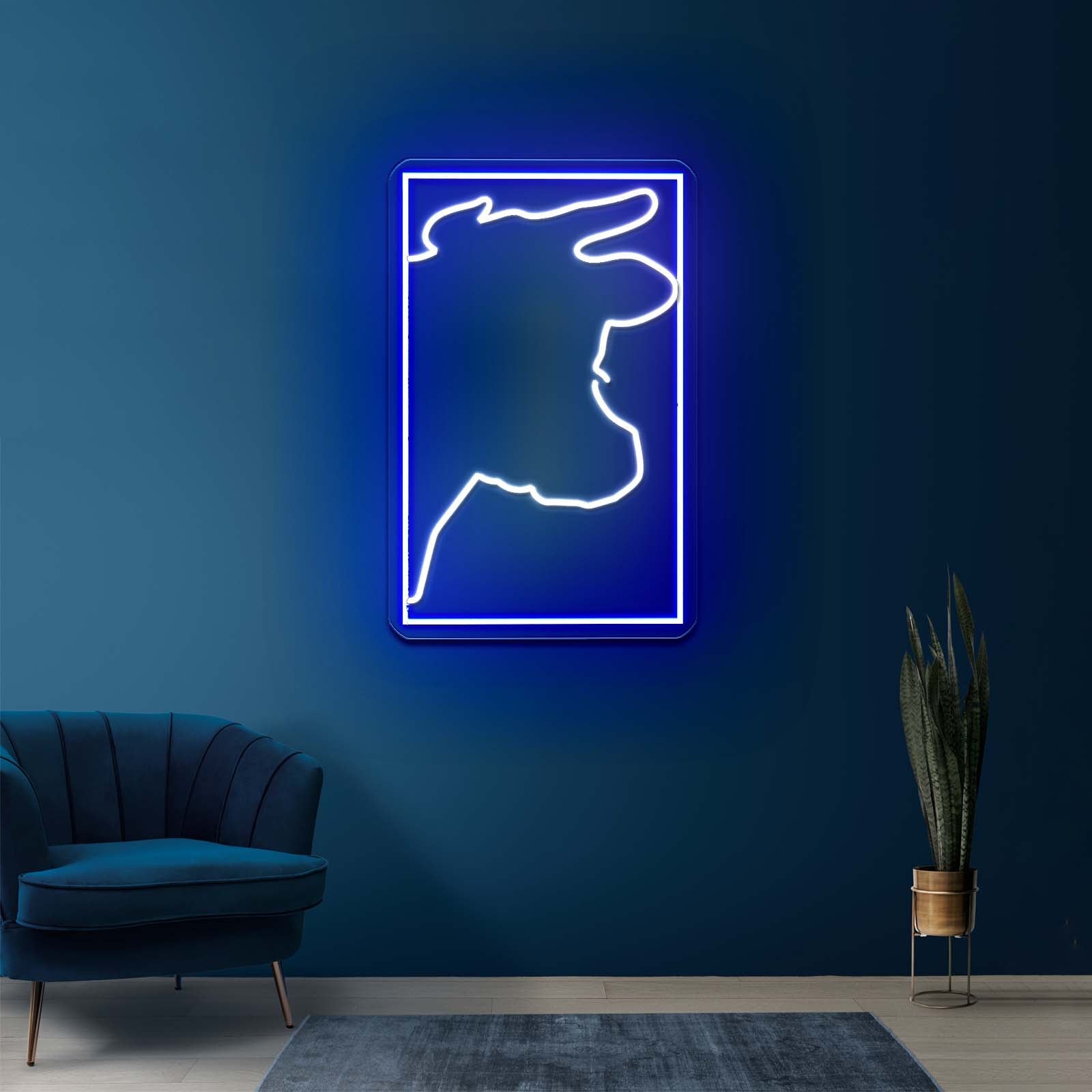 Pink Cow Looking There Artistic Neon Signs Wall Art Neon - Shineneon