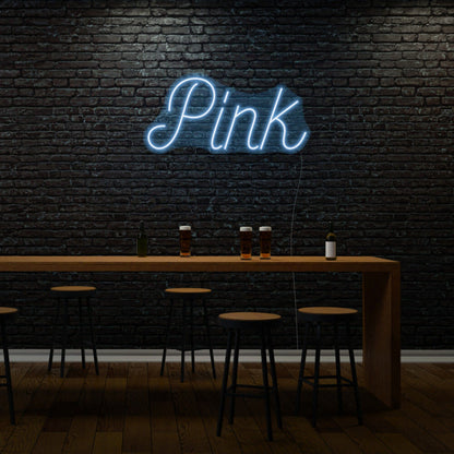 Pink Cursive Neon Feminine Flair And Style | Shineneon