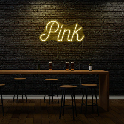 Pink Cursive Neon Feminine Flair And Style | Shineneon