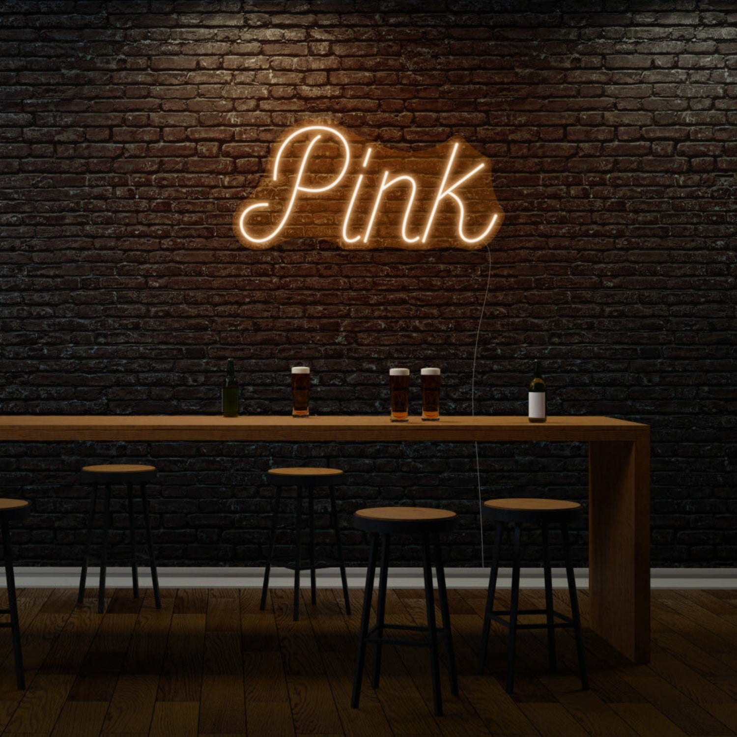 Pink Cursive Neon Feminine Flair And Style | Shineneon
