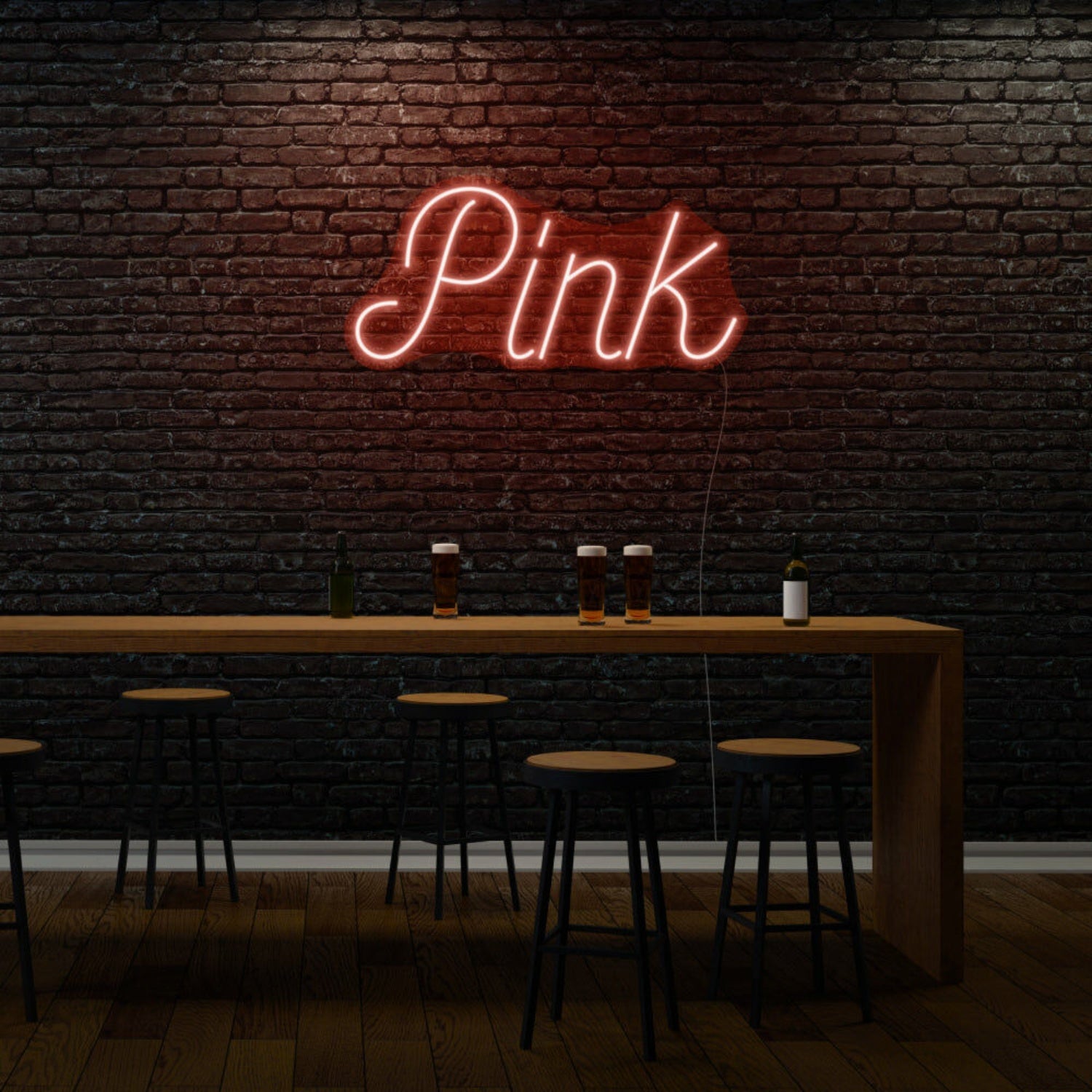 Pink Cursive Neon Feminine Flair And Style | Shineneon