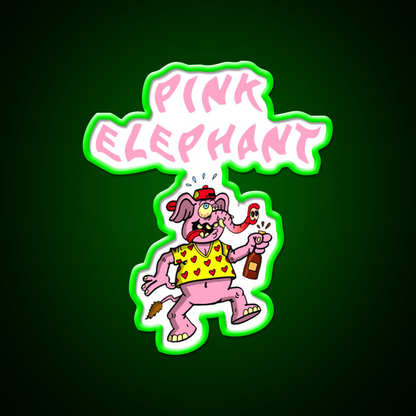 Pink Elephant Cocktail Bar Decor Led Neon Sign Rgb Color - LED neon sign view 8
