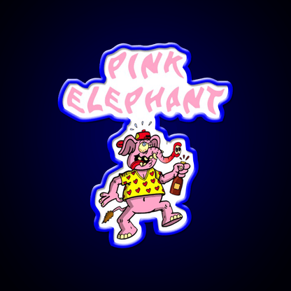 Pink Elephant Cocktail Bar Decor Led Neon Sign Rgb Color - Shineneon