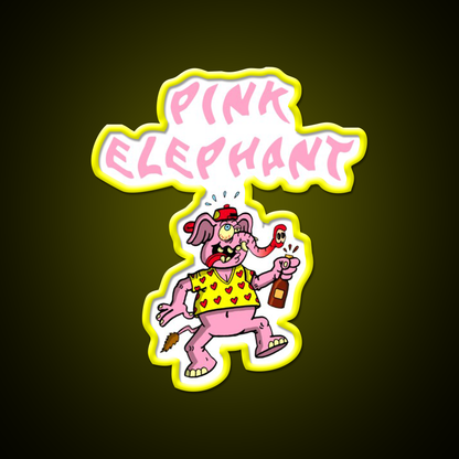 Pink Elephant Cocktail Bar Decor Led Neon Sign Rgb Color - LED neon sign view 7