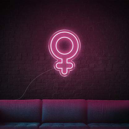 Pink Female Symbol Led Neon Sign For Bedroom Studio Wall Art | Shineneon