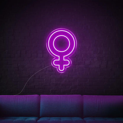 Pink Female Symbol Led Neon Sign For Bedroom Studio Wall Art | Shineneon