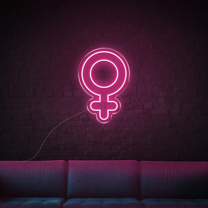 Pink Female Symbol Led Neon Sign For Bedroom Studio Wall Art | Shineneon