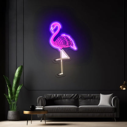 Pink Flamingo Aesthetic Artwork Led Signs - Shineneon
