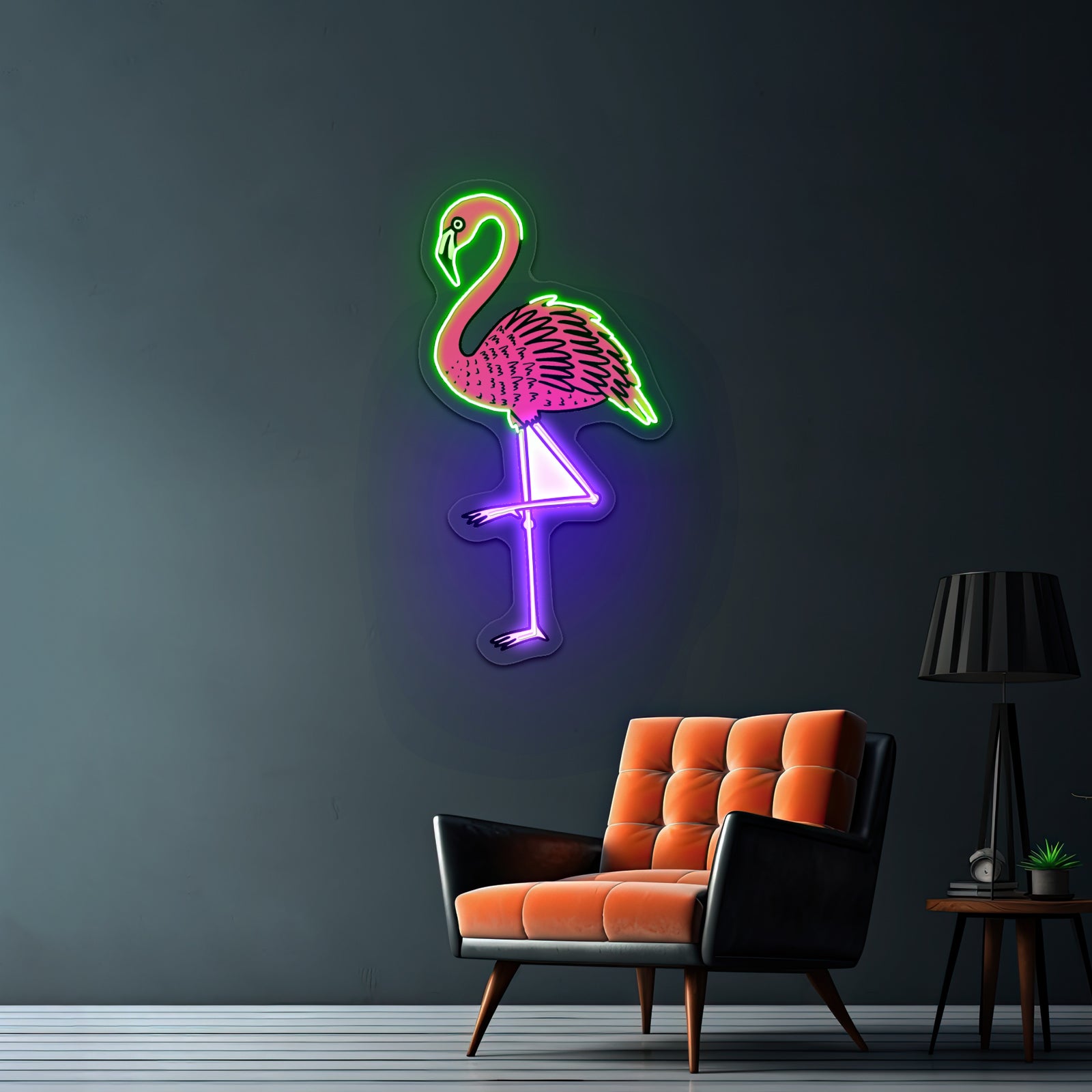 Pink Flamingo Aesthetic Artwork Led Signs