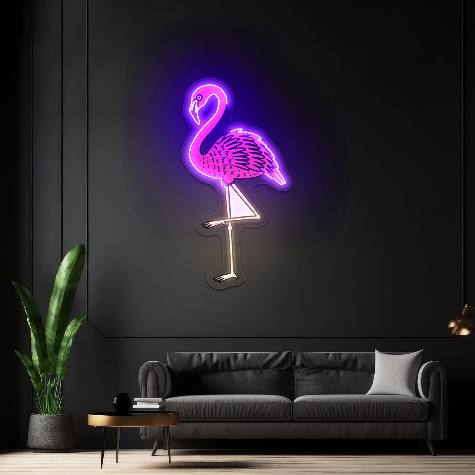 Pink Flamingo Aesthetic Artwork Led Signs