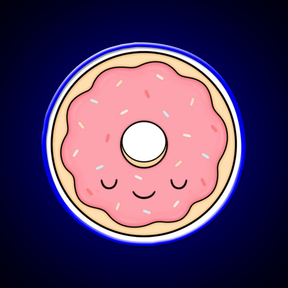 Pink Glazed Donut Fast Food Led Neon Sign For Burger Place Rgb Color - Shineneon