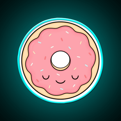 Pink Glazed Donut Fast Food Led Neon Sign For Burger Place Rgb Color - Shineneon