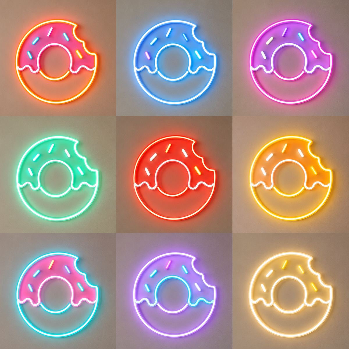 Pink Glazed Donut LED Neon Sign Sweet Wall Decor For Cafes, Bakeries And Dessert Shops - Shineneon