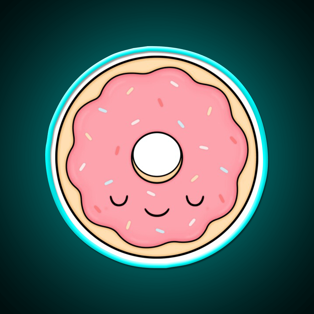 Pink Glazed Donut Snack Food Led Neon Sign Rgb Color - Shineneon