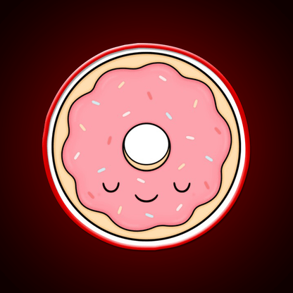 Pink Glazed Donut Snack Food Led Neon Sign Rgb Color - Shineneon