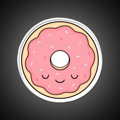 Pink Glazed Donut Snack Food Led Neon Sign Rgb Color - Shineneon