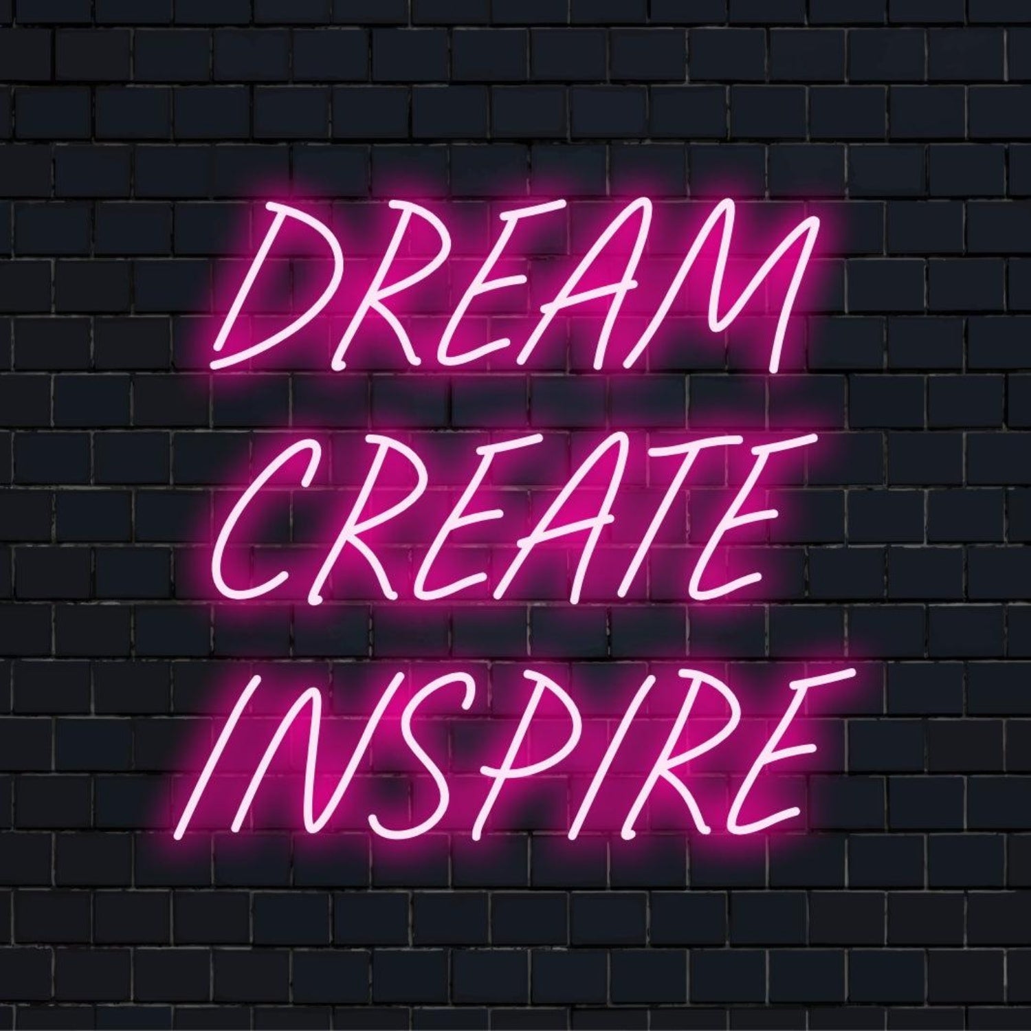 Pink Glow Dream Create Inspire Led Neon Sign For Creative Studio Wall Decor | Shineneon