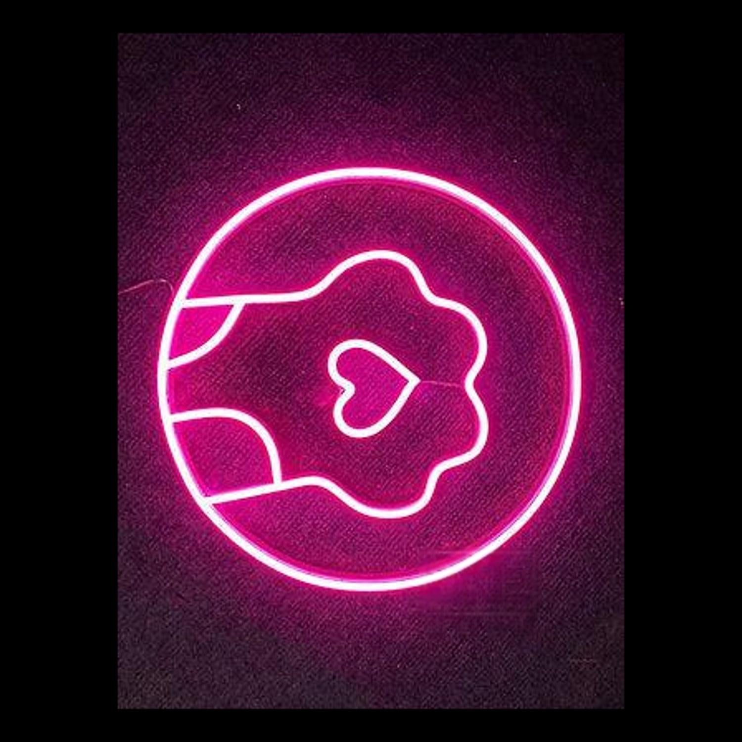 Pink Hand Heart Led Neon Sign For Home Caf E Bar Decor | Shineneon
