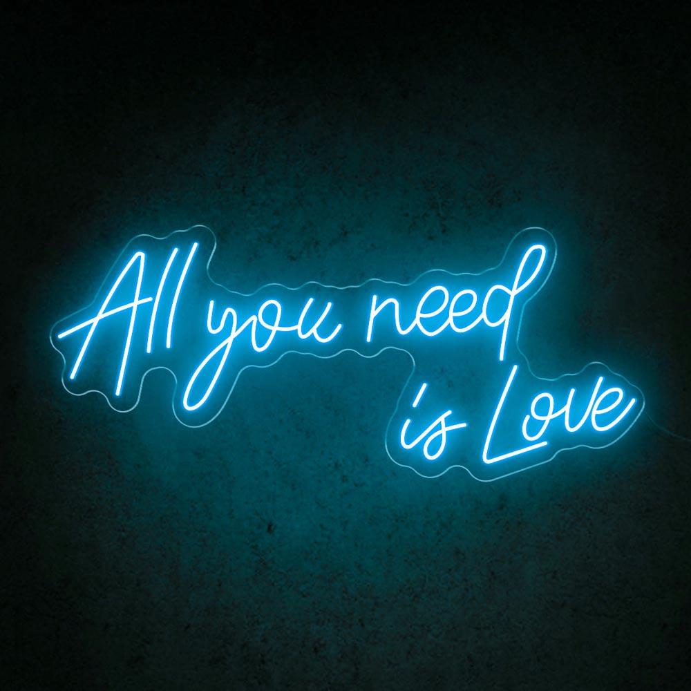 Pink Handwritten All You Need Is Love Led Neon Sign For Wedding Home Decor | Shineneon