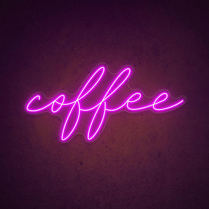 Pink Handwritten Coffee Led Neon Sign For Home Coffee Bar | Shineneon