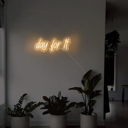 Pink Handwritten Day For It Led Neon Sign For Modern Home Decor | Shineneon