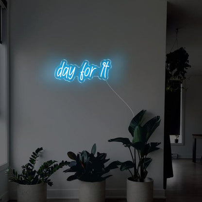 Pink Handwritten Day For It Led Neon Sign For Modern Home Decor | Shineneon