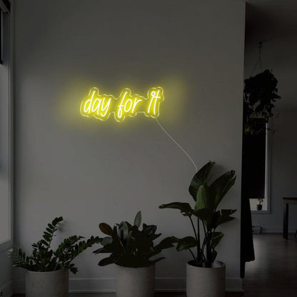 Pink Handwritten Day For It Led Neon Sign For Modern Home Decor | Shineneon