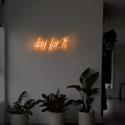 Pink Handwritten Day For It Led Neon Sign For Modern Home Decor | Shineneon