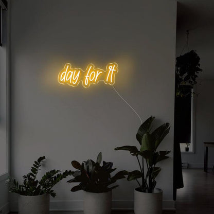Pink Handwritten Day For It Led Neon Sign For Modern Home Decor | Shineneon