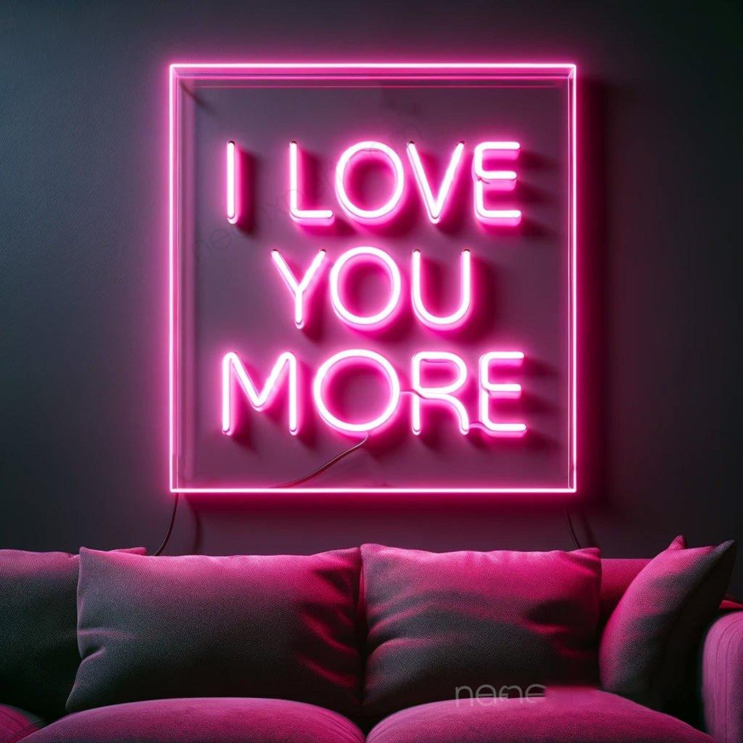 Pink Heart I Love You More Led Neon Sign For Romantic Home Decor | Shineneon