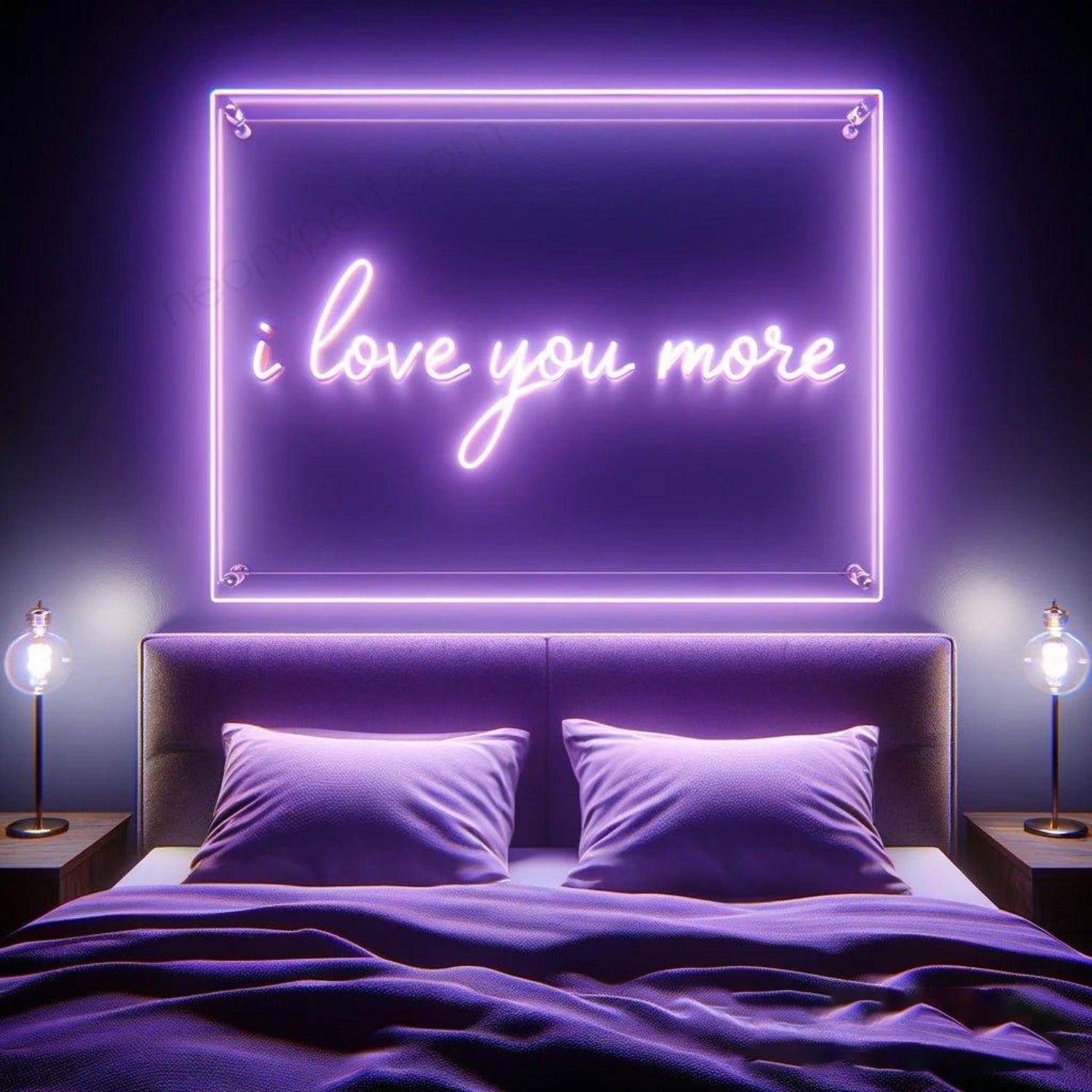 Pink Heart I Love You More Led Neon Sign For Romantic Home Decor | Shineneon