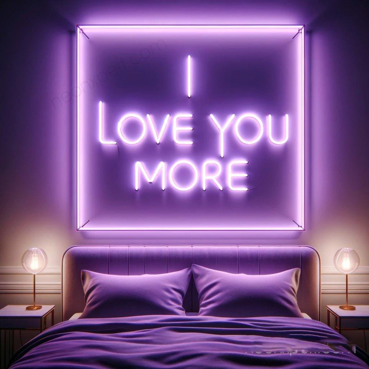 Pink Heart I Love You More Led Neon Sign For Romantic Home Decor | Shineneon