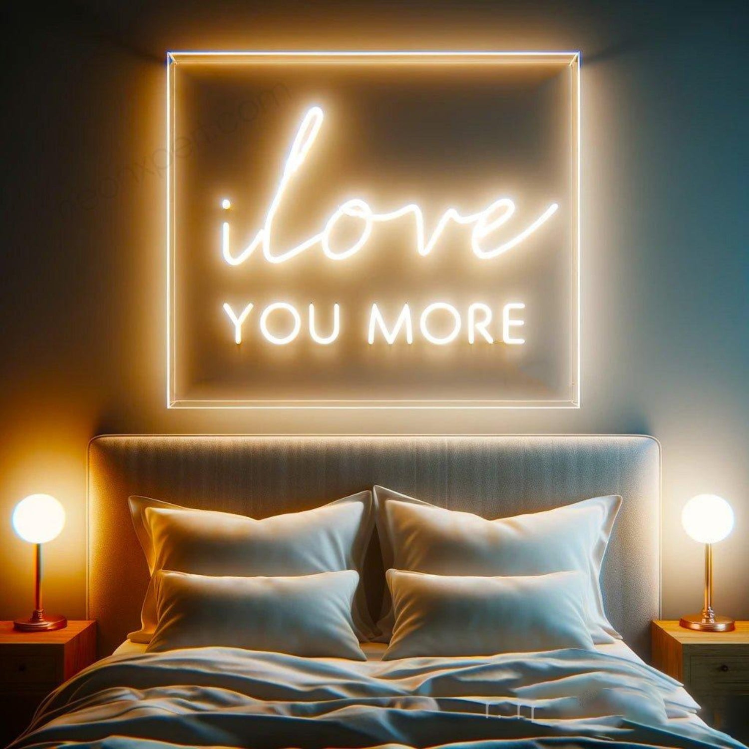 Pink Heart I Love You More Led Neon Sign For Romantic Home Decor | Shineneon
