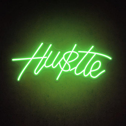 Pink Hustle Led Neon Sign With Rose Wall Decor | Shineneon