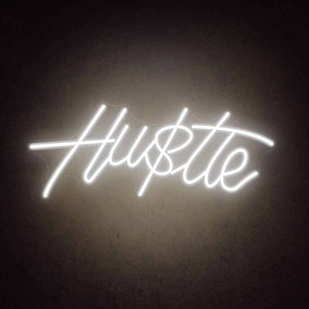 Pink Hustle Led Neon Sign With Rose Wall Decor | Shineneon