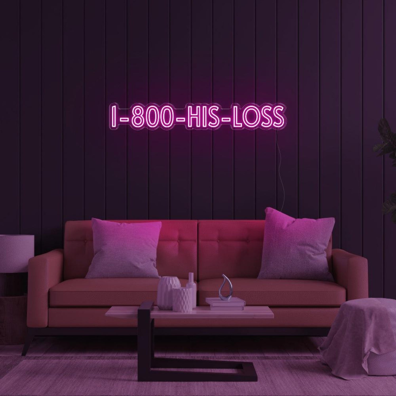 Pink I-800-His-Loss Led Neon Sign For Home Decor | Shineneon