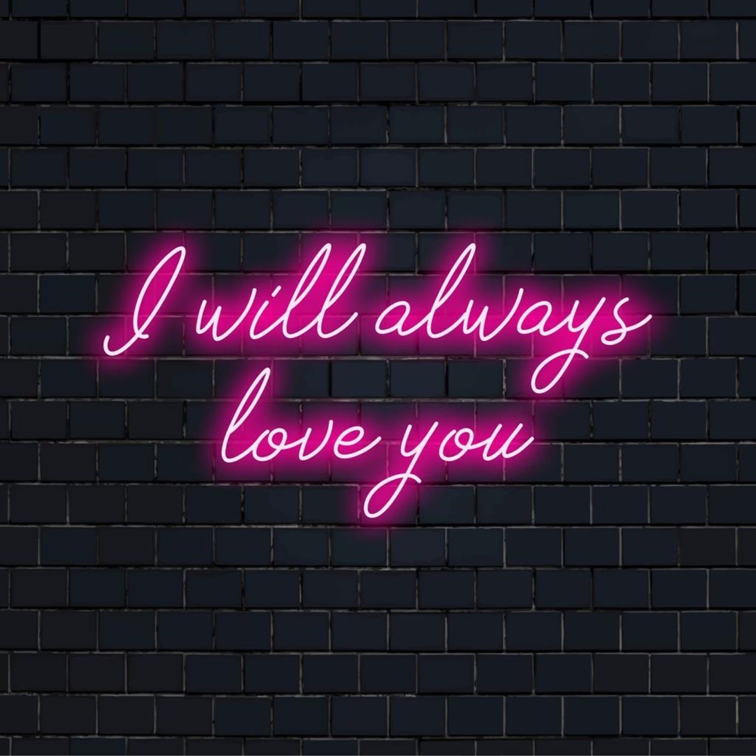 Pink I Will Always Love You Led Neon Sign For Romantic Home Cafe Decor | Shineneon