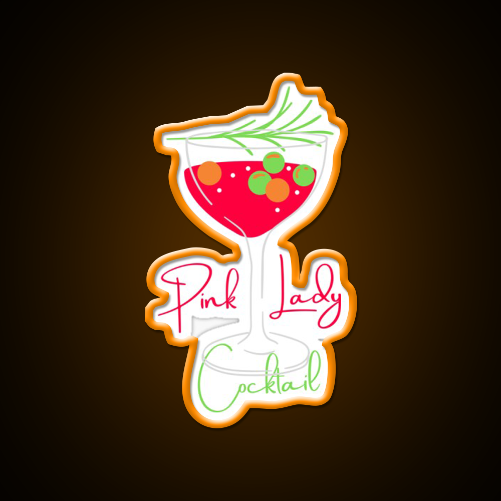 Pink Lady Cocktail Bar Decor Led Neon Sign Rgb Color - LED neon sign view 6