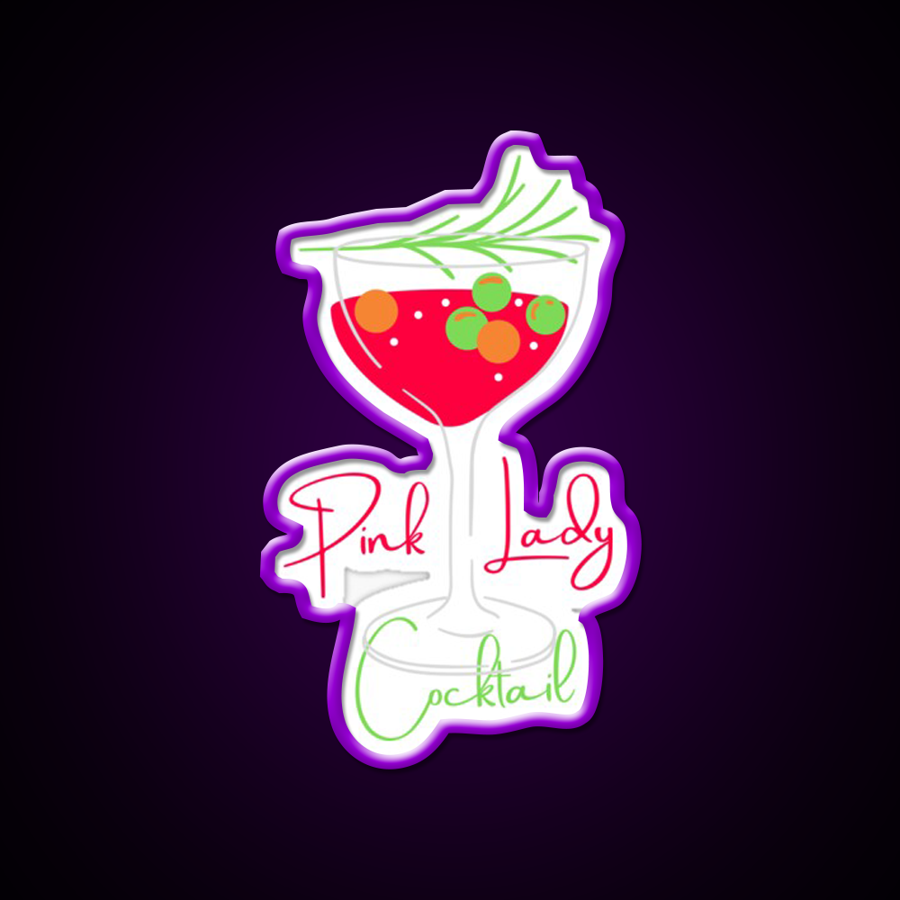 Pink Lady Cocktail Bar Decor Led Neon Sign Rgb Color - LED neon sign view 9