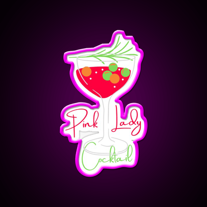 Pink Lady Cocktail Bar Decor Led Neon Sign Rgb Color - Shineneon