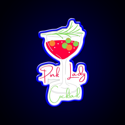 Pink Lady Cocktail Bar Decor Led Neon Sign Rgb Color - Shineneon