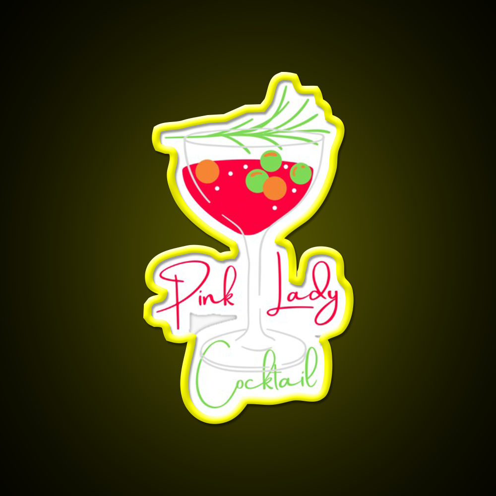 Pink Lady Cocktail Bar Decor Led Neon Sign Rgb Color - LED neon sign view 7