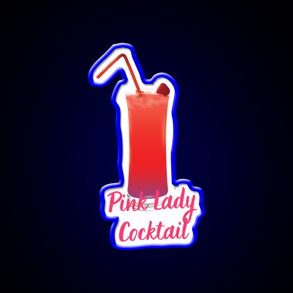 Pink Lady Cocktail Summer Cocktail Bar Decor Led Neon Sign Rgb Color - LED neon sign view 5