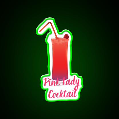 Pink Lady Cocktail Summer Cocktail Bar Decor Led Neon Sign Rgb Color - LED neon sign view 8