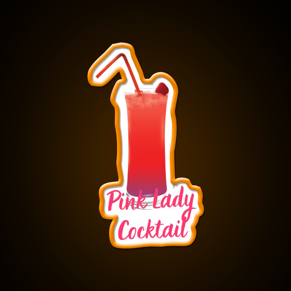 Pink Lady Cocktail Summer Cocktail Bar Decor Led Neon Sign Rgb Color - LED neon sign view 6