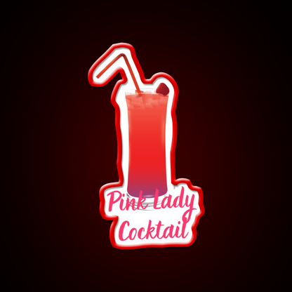 Pink Lady Cocktail Summer Cocktail Bar Decor Led Neon Sign Rgb Color - LED neon sign view 10